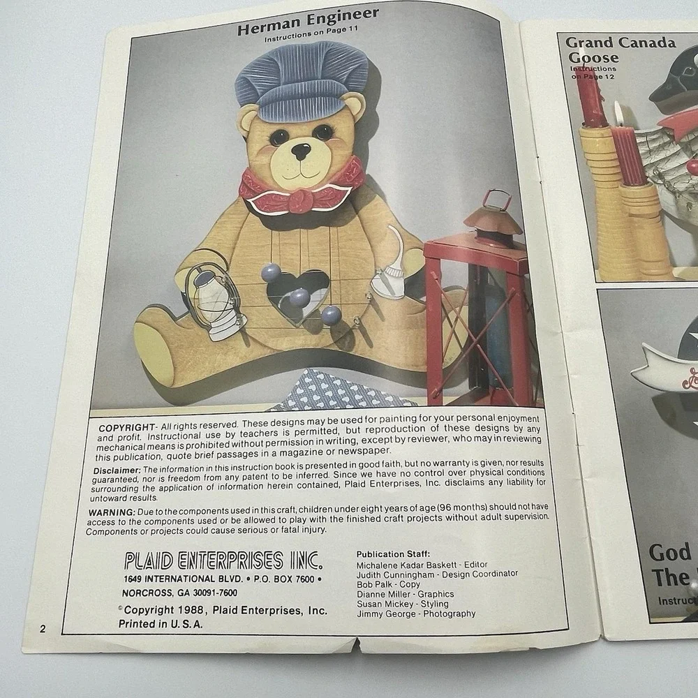 Vintage 1988 Plaid Heavenly Door Harps Pattern Book Kathi Lee‎ Croxton